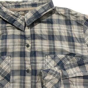 511 Tactical Shirt‎ Mens Medium Blue Gary Plaid Hunting Camping Hiking Outdoors